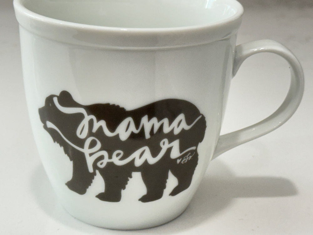 Collins Fresh Original Mama Bear Coffee Mug White Ceramic Large Tea Cup Cabin